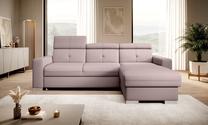 Kampinė sofa Fresia Gojo 101, rožinė sp., dešininė, 176 x 247 cm x 104 cm