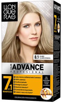 Matu krāsa Llongueras Color Advance, light blond ash krās., Light Blond Ash 8.1, 125 ml