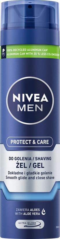 Skūšanās gēls Nivea Protect & Care, 200 ml