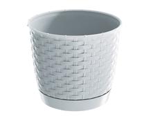 Gėlių vazonas Prosperplast DRL0250, plastikinis, Ø 25 cm, balta sp.