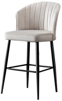 Kėdžių rinkinys Kalune Design Rubi 107BCK1158, juoda sp./kreminė sp., 42 cm x 52 cm x 97 cm, 2 vnt.