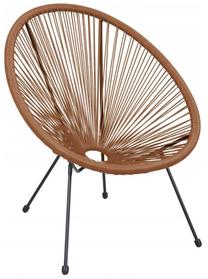 Lauko kėdė Algarve, ruda sp./juoda sp., 72 cm x 46 cm x 84 cm