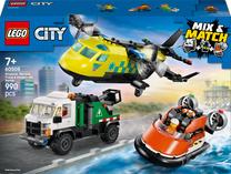 Konstruktorius „LEGO® City“ lėktuvas, techninės priežiūros sunkvežimis ir visureigis su oro pagalve 60505, 990 vnt.