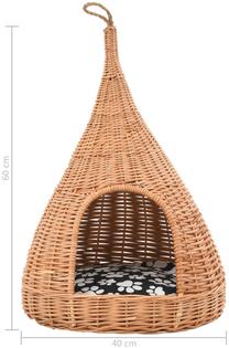 Kaķu māja VLX Willow, bēša krās., 40 cm x 40 cm
