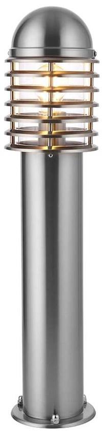 Brīvi stāvošs āra gaismeklis Endon Louvre YG-6002-SS, 60W, E27, IP44, sudraba krās., 15 cm x 65 cm