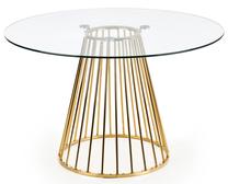 Stalas Liverpool, skaidri sp./aukso sp., 120 cm x 120 cm x 75 cm