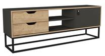 ТВ стол Kalune Design Dolores, антрацитовый цв./дубовый цв., 150 см x 35 см x 53.2 см