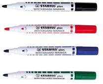 Valge tahvli marker Stabilo, sinine v./must v./punane v., 4 tk