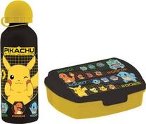 Pārtikas kastes komplekts, pudele un pusdienu kastīte Kids Licensing Pokemon PK00035, 21.2 cm, melna krās./dzeltena krās., 2 gab.