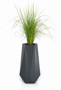 Puķu pods Monumo Siena, polietilēns, 41 cm x 41 cm, Ø 41 cm, antracīta krās.