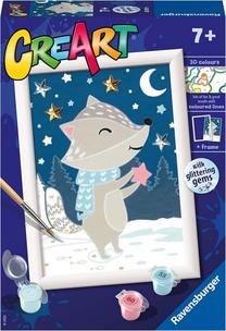 Glezna pēc numuriem Ravensburger CreArt Badger Among The Stars, daudzkrāsaina