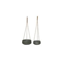 Karināmais puķu pods LT14515R-2S+LT8039, māls, Ø 30.5 cm, zaļa krās.