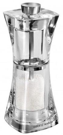 Druskos ir pipirų malūnėlis Cole and Mason, nerūdijančiojo plieno/skaidri