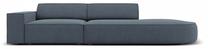 Sofa Micadoni Home Jodie Rounded Open 3 Seats, mėlyna sp., dešininė, 262 x 102 cm x 70 cm