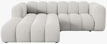 Kampinė sofa Micadoni Lupine Chenille, šviesiai pilka sp., kairinė, 228 x 175 cm x 70 cm