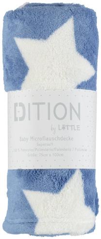 Pledas Little Blanket, mėlynas/baltas, 75 cm x 100 cm