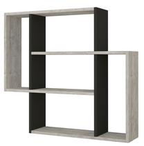 Sieninė lentyna Kalune Design Mito 776HMS1654, antracito sp./balta sp., 80.5 cm x 87 cm x 20 cm