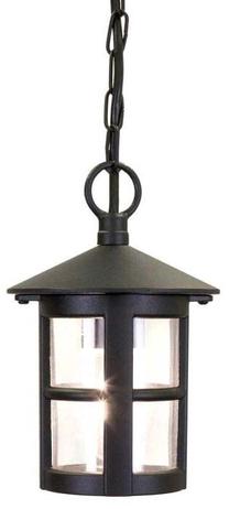Lauko pakabinamas šviestuvas Elstead Lighting Hereford 1, 60W, E27, IP43, juoda sp., 15 cm x 38 - 47.5 cm