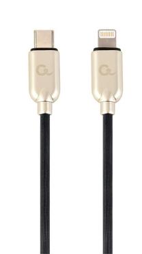 Laidas Gembird CC-USB2PD18-CM8PM-1M, Lightning/USB Type-C, 100 cm, aukso sp./juoda sp., 18 W