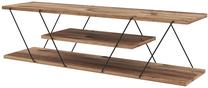 ТВ стол Kalune Design Canaz, черный цв./ореховый цв., 60 - 120 см x 30 см x 14 - 33 см