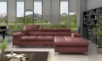 Kampinė sofa Ricardo Monolith 63, rožinė sp., dešininė, 205 x 280 cm x 90 cm