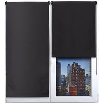 Ritininė užuolaida Luance Black Out, blizgi juoda sp., 150 cm x 180 cm