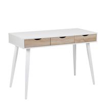 Rakstāmgalds ar atvilktnēm Home4you Neptun, 110 cm x 50 cm, 77 cm, ozola krās./balts krās.