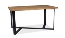 Стол, дубовый цв./черный цв., 150 см x 90 см x 78 см