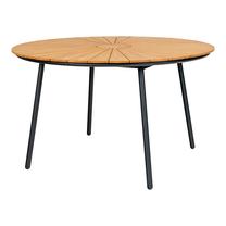 Valgomojo stalas House Nordic Cleveland, juoda sp./medžio sp., 130 cm x 130 cm x 74 cm