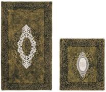 Vonios kilimėlių rinkinys Foutastic 394ANR1520, žalia sp., 60 cm x 100 cm