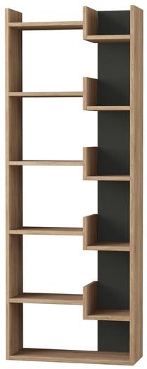 Pastatoma lentyna Kalune Design Oppa 855DTE3632, antracito sp./ąžuolo sp., 162.5 cm x 22 cm x 60.5 cm