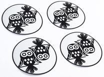 Atstarotājs Pogu Adhesive Reflective Wheel, balta krās./melna krās.