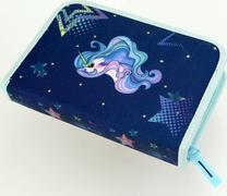 Penālis Hama Rainbow Unicorn, 23 cm x 17 cm, zilimelns krās.