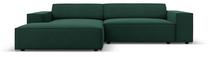 Kampinė sofa Micadoni Home Jodie MIC_LC_M_78_F1_JODIE2, tamsiai žalia sp., kairinė, 224 x 166 cm x 70 cm