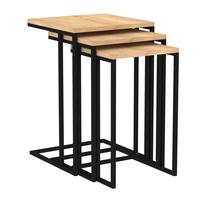 Žurnalinis staliukas Kalune Design Roma, ruda sp./juoda sp., 32 - 40 cm x 40 cm x 54.3 - 61.8 cm