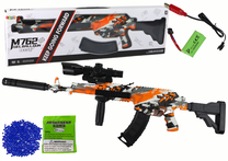 Игрушечный пистолет с шариками Lean Toys M762, 76 см Черный цв./Oранжевый цв.