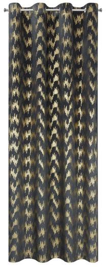 Naktinė užuolaida ZKLL-02, aukso sp./juoda sp., 140 cm x 250 cm