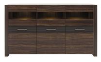 Komoda Alhambra, ruda/juoda, 162.5 cm x 40 cm x 91.5 cm