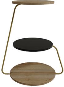 Kavos staliukas Kalune Design Krefeld L2068, ąžuolo sp./juoda sp., 40 cm x 40 cm x 70 cm