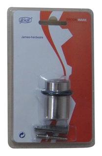 Durų atrama James Hardware DS063CC, 4.5 cm, Ø 3.6 cm, guma/plienas, nikelio sp.
