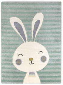 Ковер комнатные Hakano Tinies Rabbit, белый цв./серый цв./зеленый цв., 150 см x 80 см