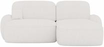 Kampinė sofa - lova Tesalia Velvet Modullo 20, balta sp., dešininė, 150 x 247 cm x 93 cm