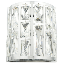 Valgusti seinale Cosmo Light Kyiv W02872CH, E14, 2 x 40 W, läbipaistev v. / hõbe v.