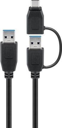 Vads Goobay USB 3.0, USB-C, 1 m, melna krās.