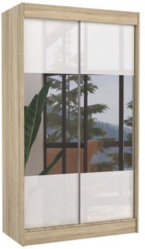 Spinta ADRK Tamos 120, skaidri sp./balta sp./rusva sp., 61 cm x 120 cm x 215 cm, su veidrodžiu