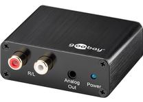 Adapteris Goobay Digital/Analogue Audio Converter 58965 Toslink / Coax, Type 2 RCA, melna krās.