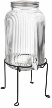 Indas su kraneliu Ambition Curly, 4000 ml, 15.5 cm x 17.5 cm x 38 cm, skaidri sp., stiklas/metalas