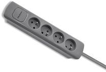 Buitinis ilgintuvas Qoltec Power Strip 50273, 1.8 m, 4 lizdų, su jungikliu, pilka sp.