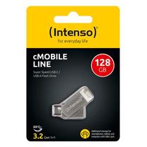 USB atmintinė Intenso cMobile Line, sidabro sp., 128 GB