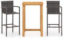 Lauko baldų komplektas VLX 3 Piece Garden Bar Set